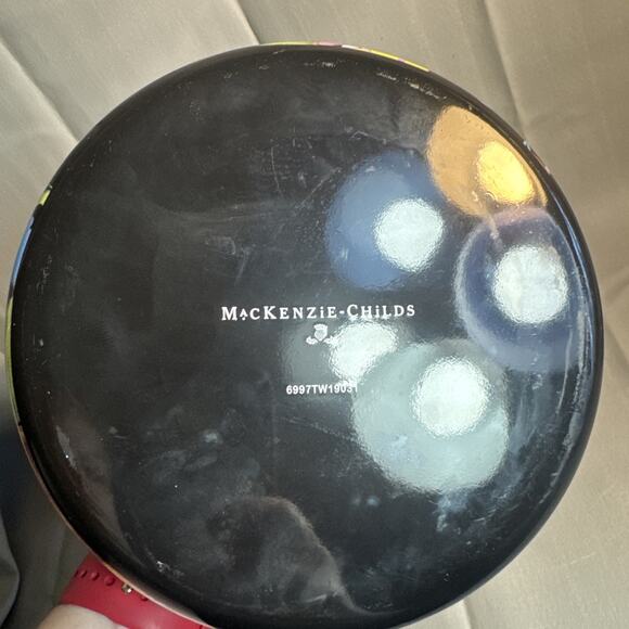 McKenzie-Child’s 2 Qt teapot Kettle Black Flowers Excellent Condition - Picture 6 of 7